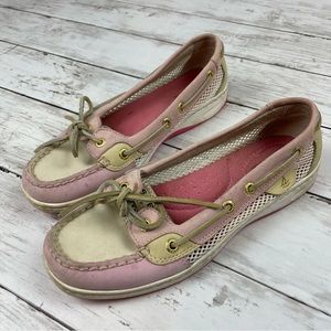 Sperry Pink and Cream Flats